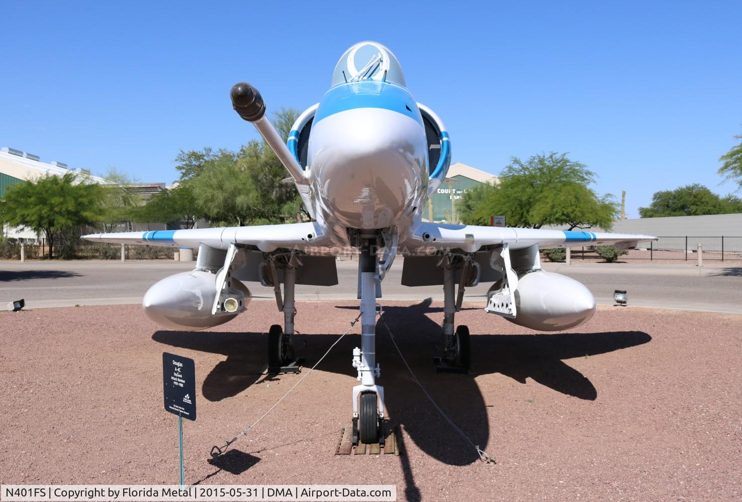 N401FS, 1959 Douglas A-4C Skyhawk C/N 12764, Entrance to Pima Museum