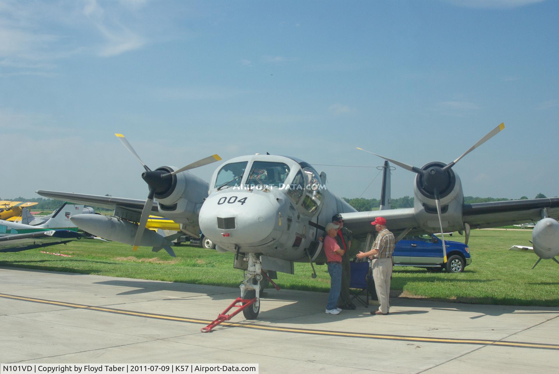N101VD, 1969 Grumman OV-1D Mohawk C/N 15D, At the Flying Wingnuts Airshow