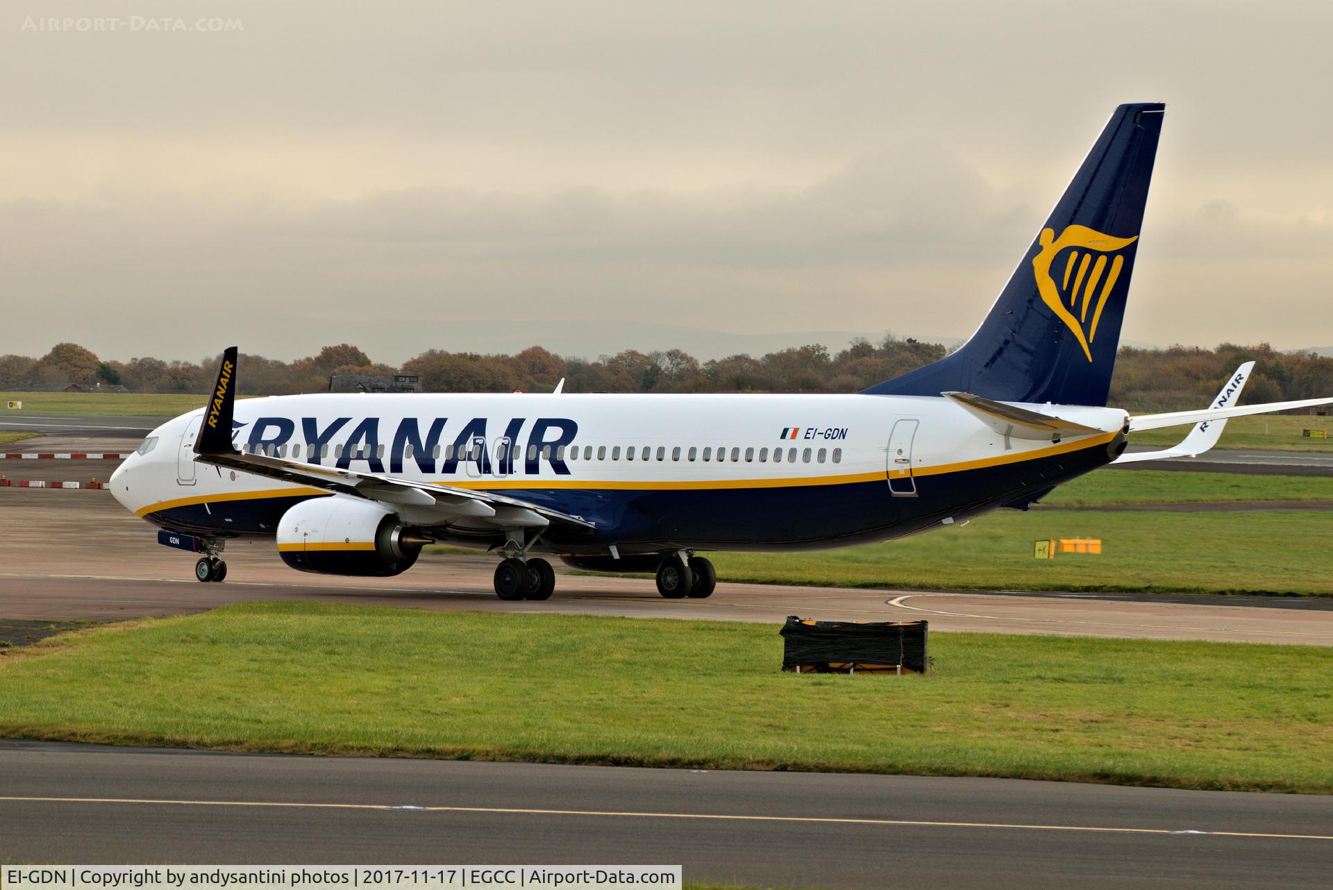 EI-GDN, 2017 Boeing 737-8AS C/N 44807, taxing in after landing.