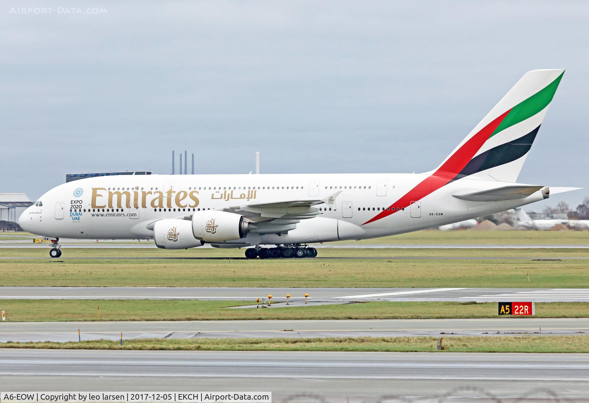 A6-EOW, 2015 Airbus A380-861 C/N 207, Copenhagen 5.12.2017