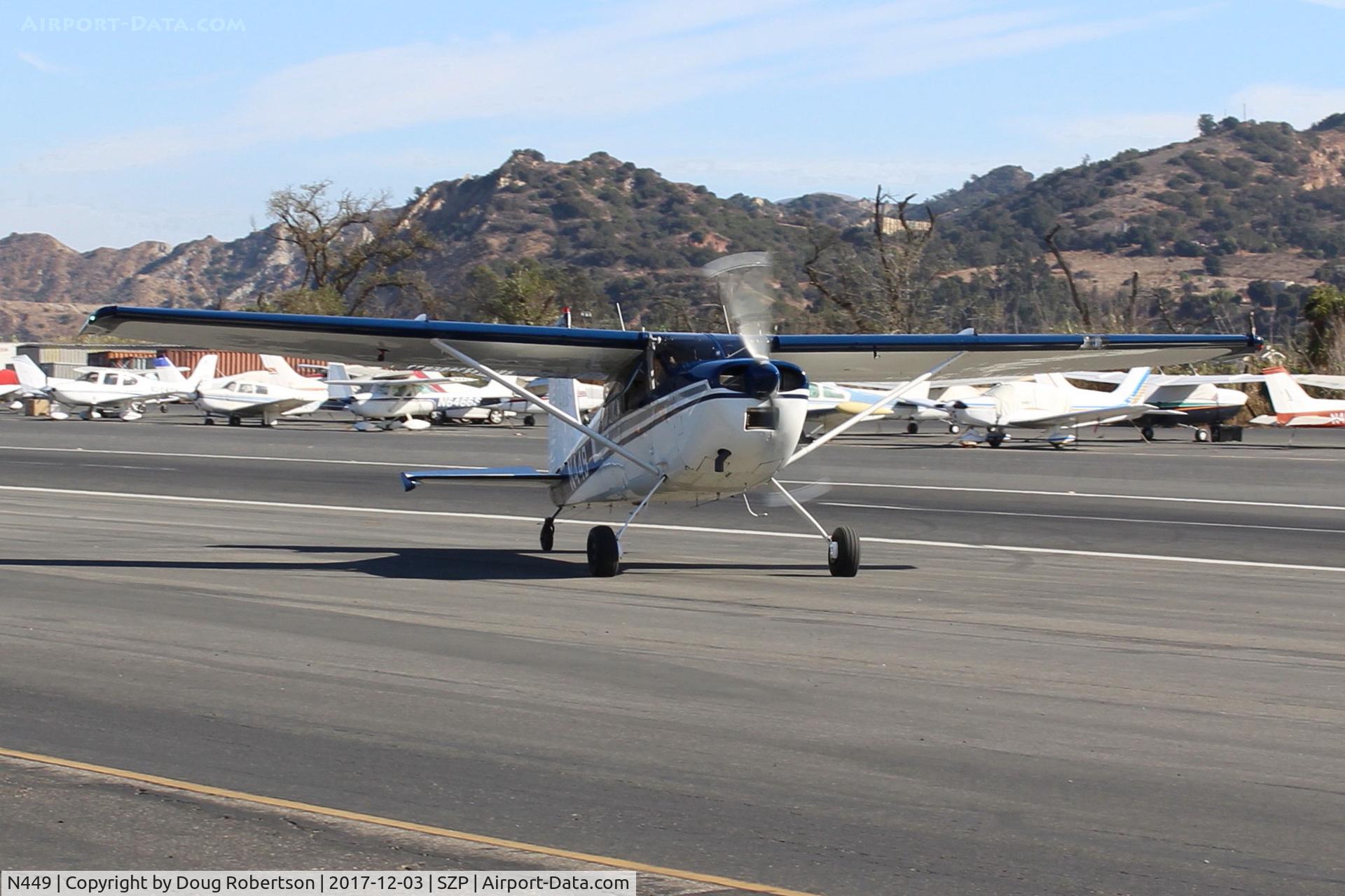 N449, 1969 Cessna 180H Skywagon C/N 18052100, 1969 Cessna 180H SKYWAGON, Continental O-470-A 225 Hp, S-turns taxi