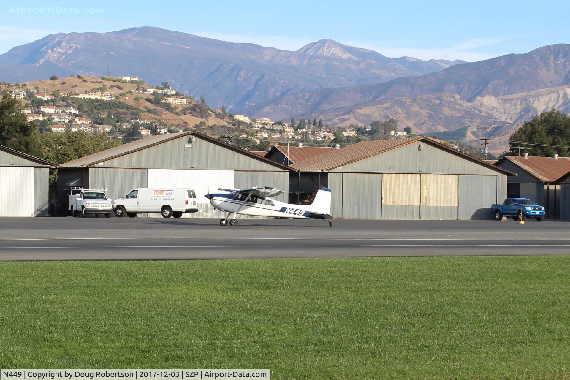 N449, 1969 Cessna 180H Skywagon C/N 18052100, 1969 Cessna 180H SKYWAGON, Continental O-470-A 225 Hp, first year of SKYWAGON name/production, holding short Rwy 04