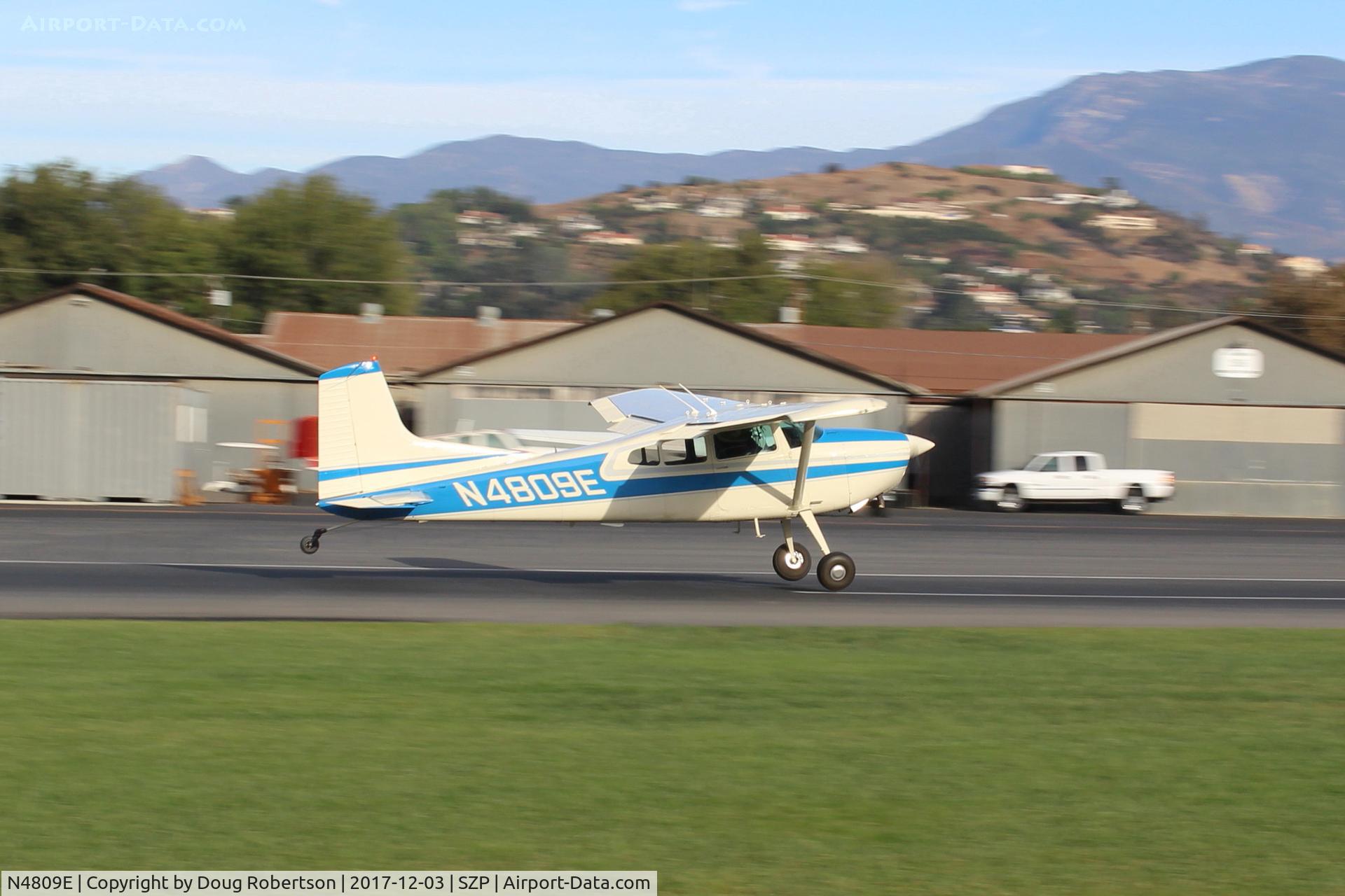 N4809E, 1980 Cessna 180K Skywagon C/N 18053175, 1980 Cessna 180K SKYWAGON, Continental O-470-U 230 Hp, takeoff roll Rwy 04