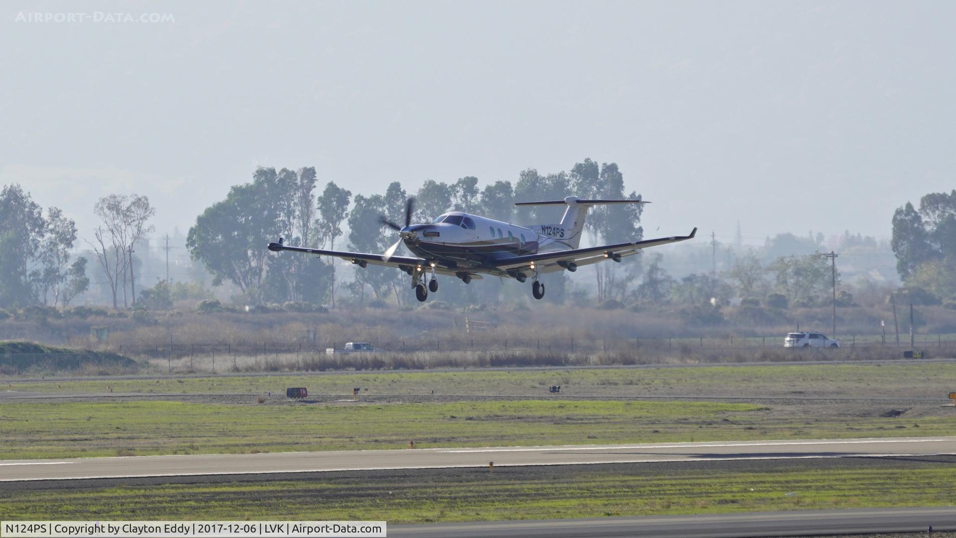 N124PS, 2003 Pilatus PC-12/45 C/N 502, Livermore Airport California 2017.