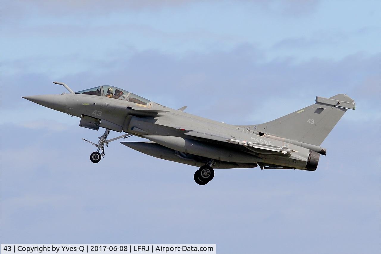 43, 2015 Dassault Rafale M C/N 43, Dassault Rafale M, Take off rwy 26, Landivisiau Naval Air Base (LFRJ) Tiger Meet 2017