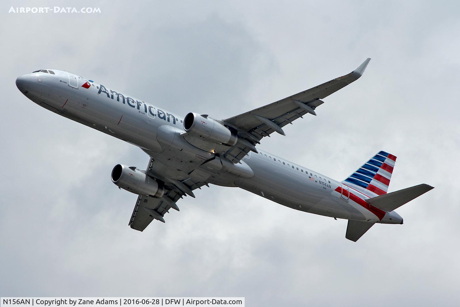 N156AN, 2016 Airbus A321-231 C/N 6983, Departing DFW Airport