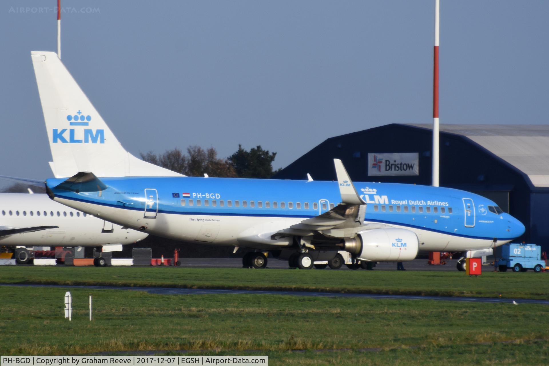 PH-BGD, 2008 Boeing 737-7K2 C/N 30366, Parked at Norwich.