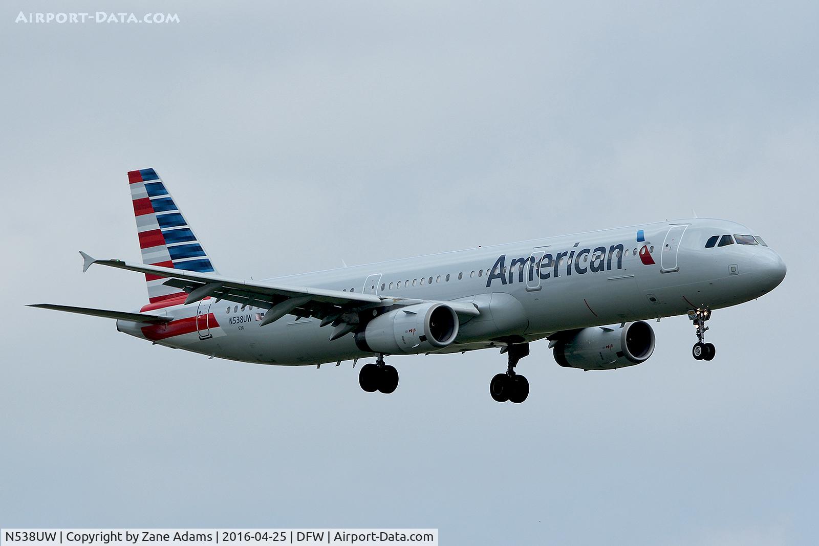 N538UW, 2009 Airbus A321-231 C/N 4050, Arriving at DFW Airport