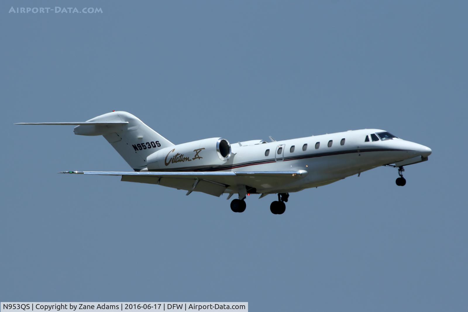 N953QS, 2001 Cessna 750 Citation X Citation X C/N 750-0153, Arriving at DFW Airport