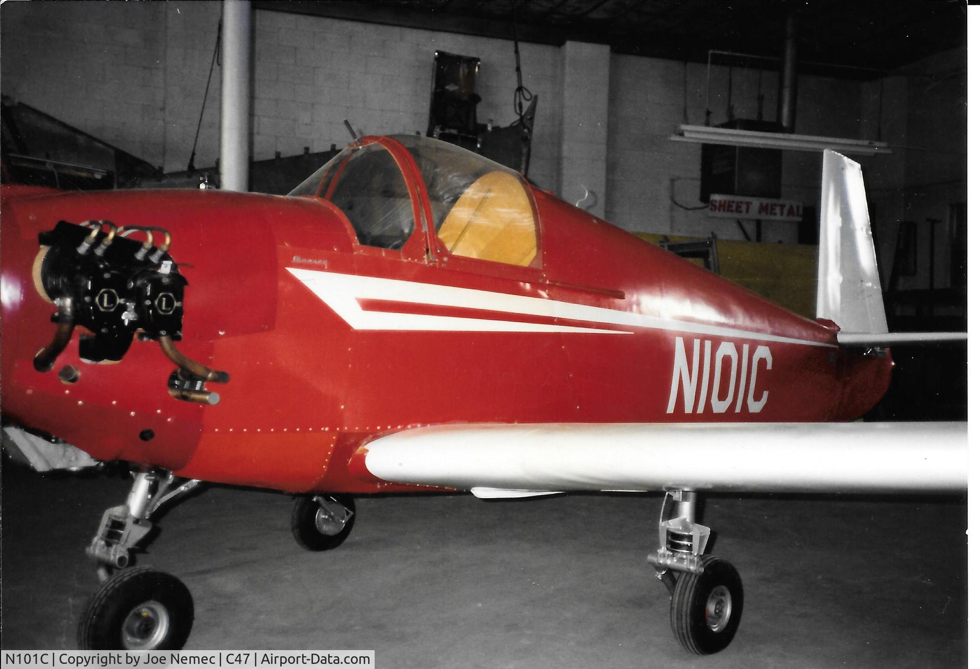 N101C, 1949 Mooney M-18L C/N 62, In Hanger at Portage Airport, Aircraft owner Bob Mael