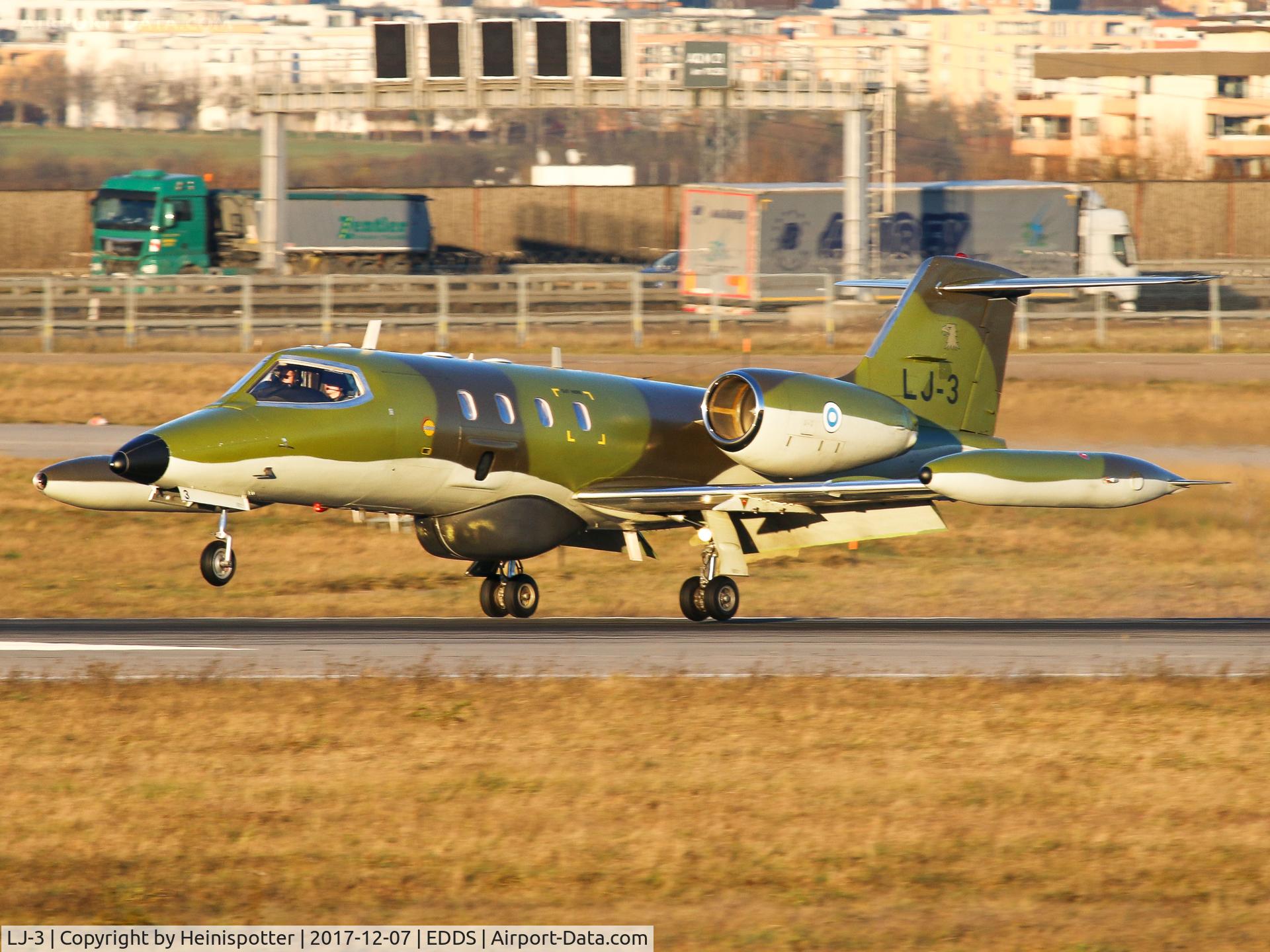 LJ-3, 1981 Gates Learjet 35A C/N 35A-470, LJ-3 at Stuttgart Airport.