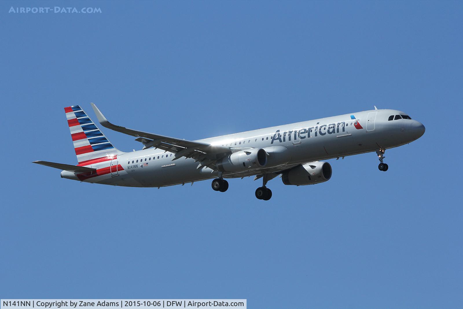 N141NN, 2015 Airbus A321-231 C/N 6656, Arriving at DFW Airport