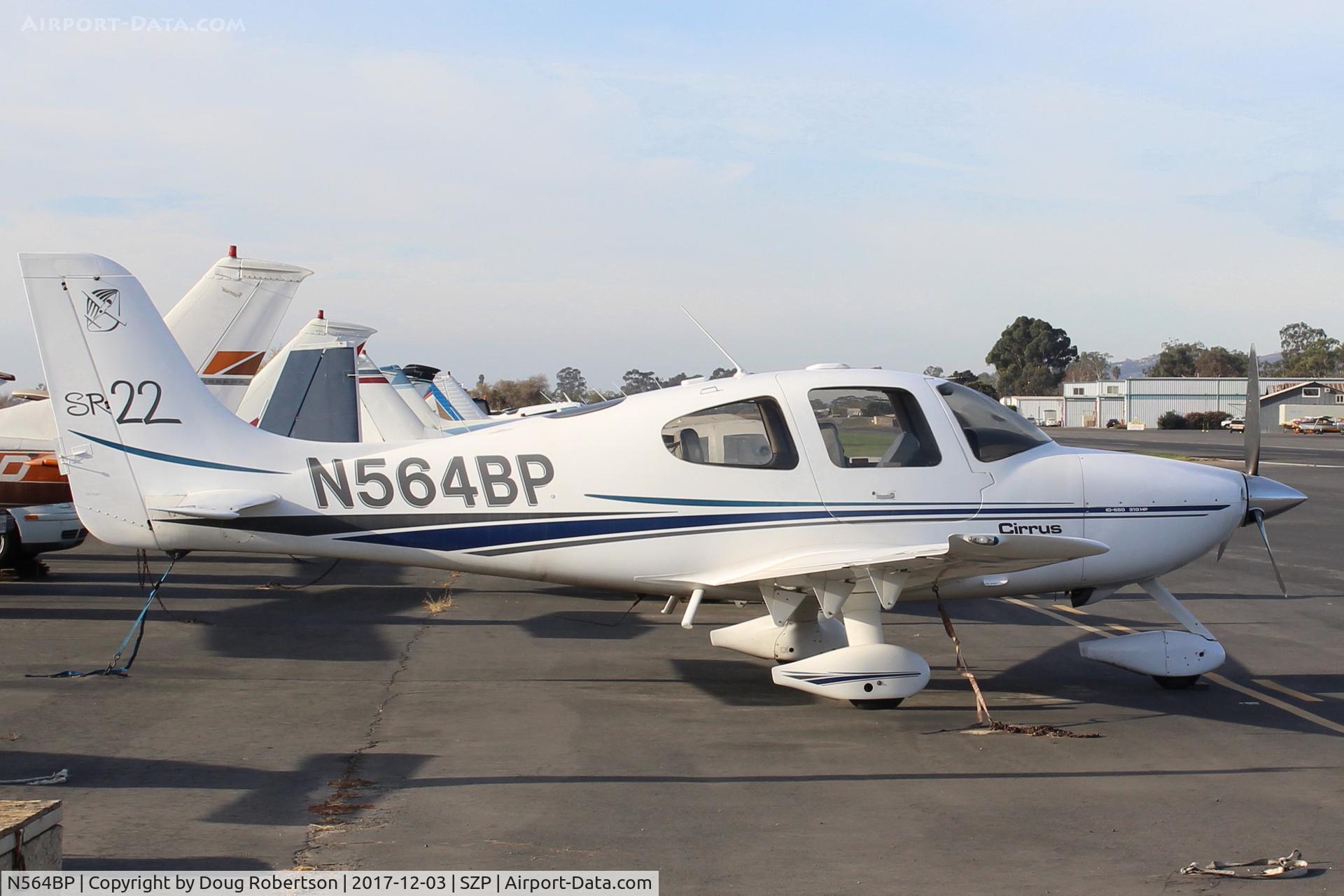 N564BP, 2001 Cirrus SR22 C/N 0135, 2001 CIRRUS SR-22, Continental IO-550 310 Hp