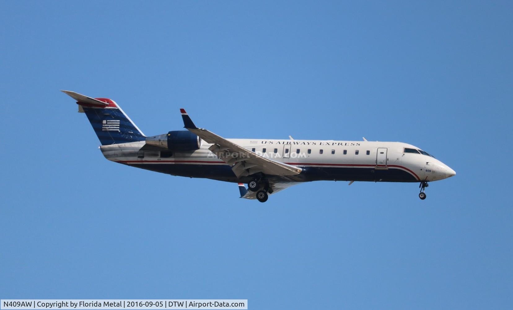 N409AW, 2000 Bombardier CRJ-200LR (CL-600-2B19) C/N 7447, USAirways Express