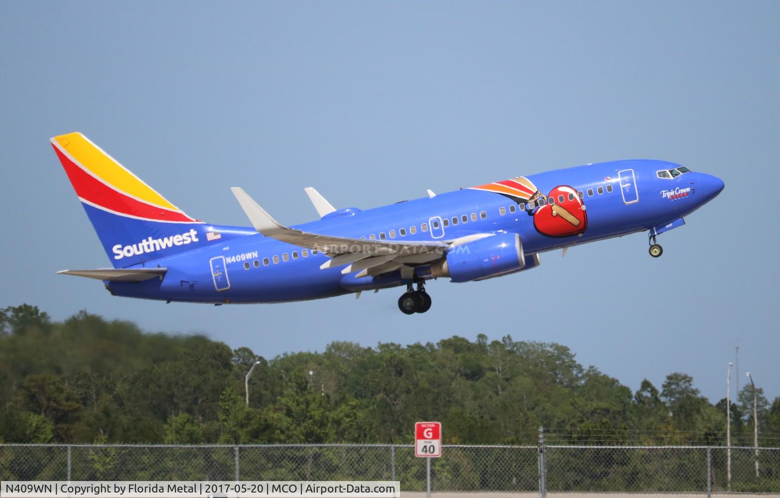 N409WN, 2001 Boeing 737-7H4 C/N 27896, Triple Crown One