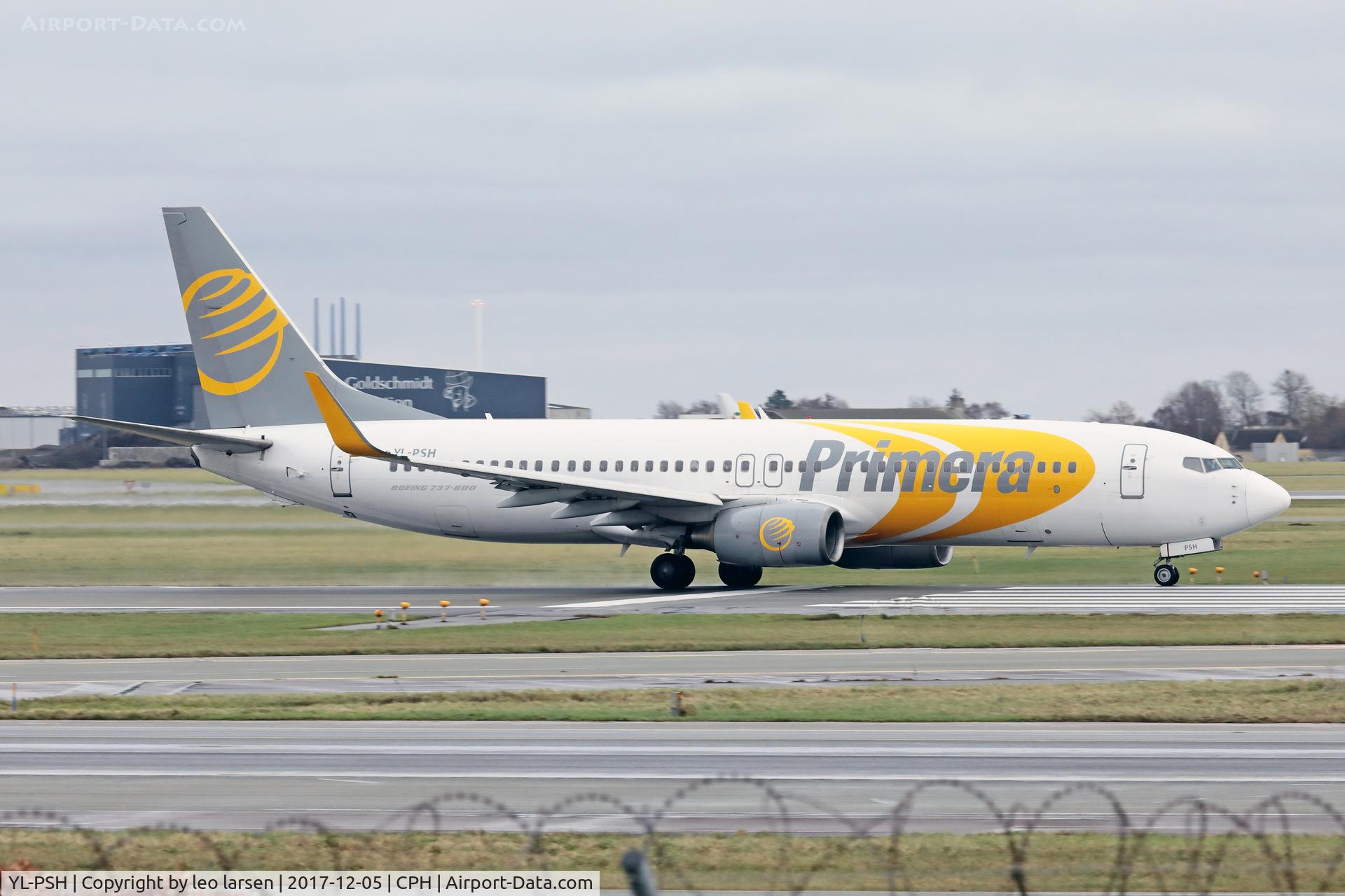 YL-PSH, 2005 Boeing 737-86N C/N 34247, Copenhagen 5.12.2017