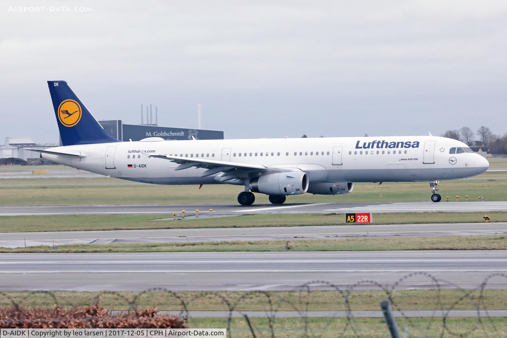 D-AIDK, 2011 Airbus A321-231 C/N 4819, Copenhagen 5.12.2017