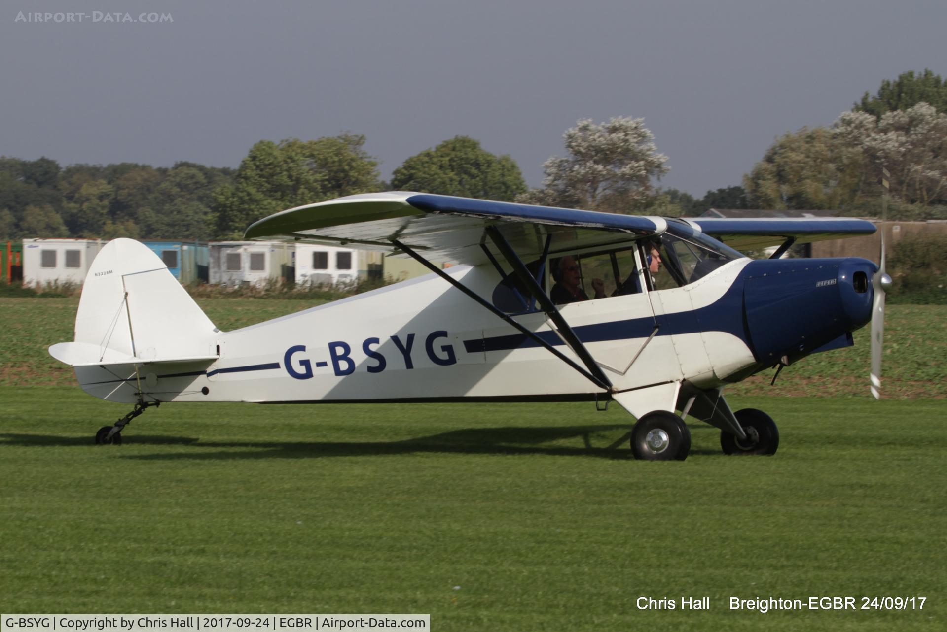 G-BSYG, 1947 Piper PA-12 Super Cruiser C/N 12-2106, at Breighton