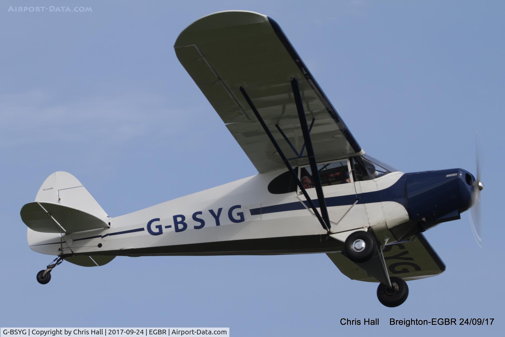 G-BSYG, 1947 Piper PA-12 Super Cruiser C/N 12-2106, at Breighton