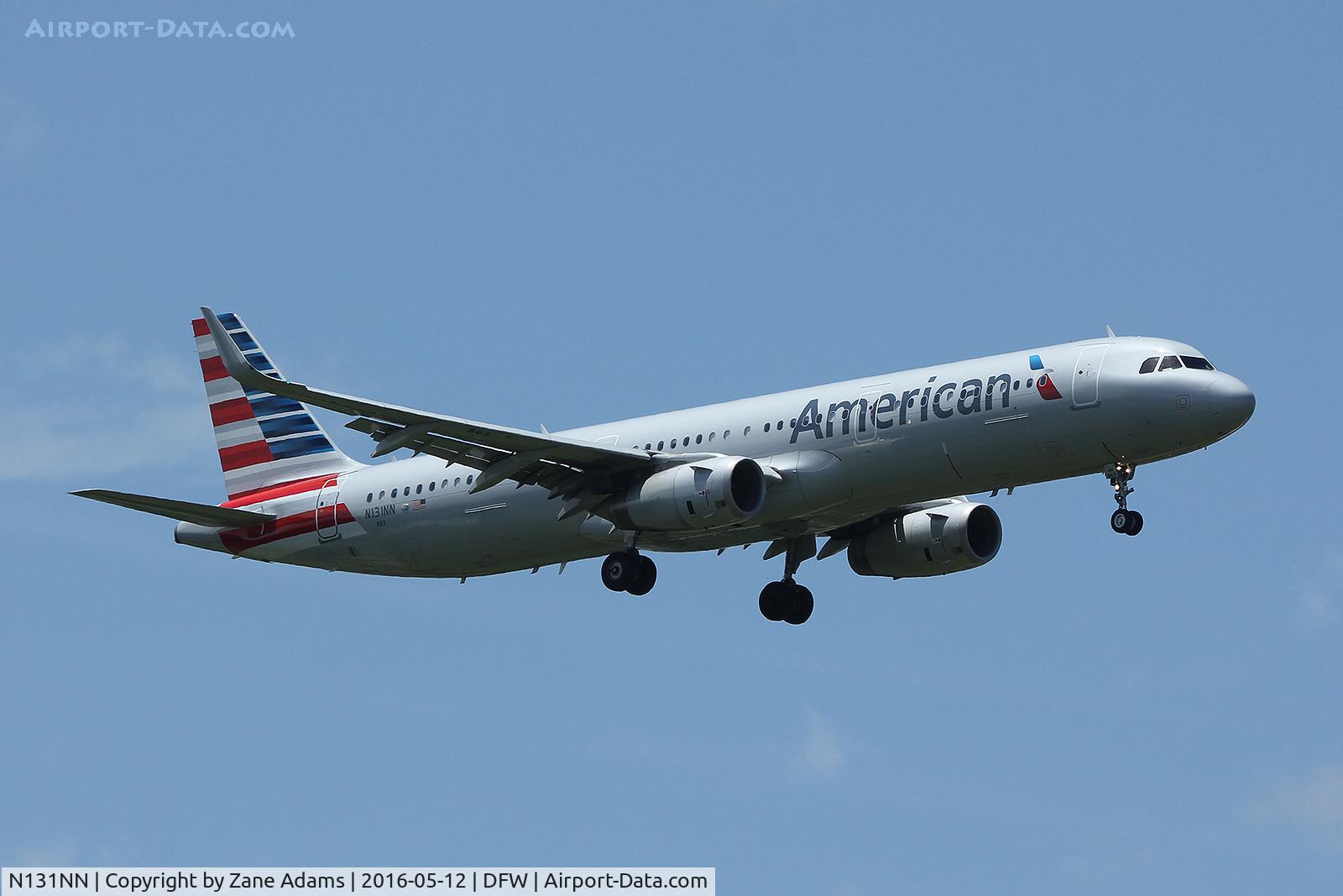 N131NN, 2014 Airbus A321-231 C/N 6472, Arriving at DFW Airport