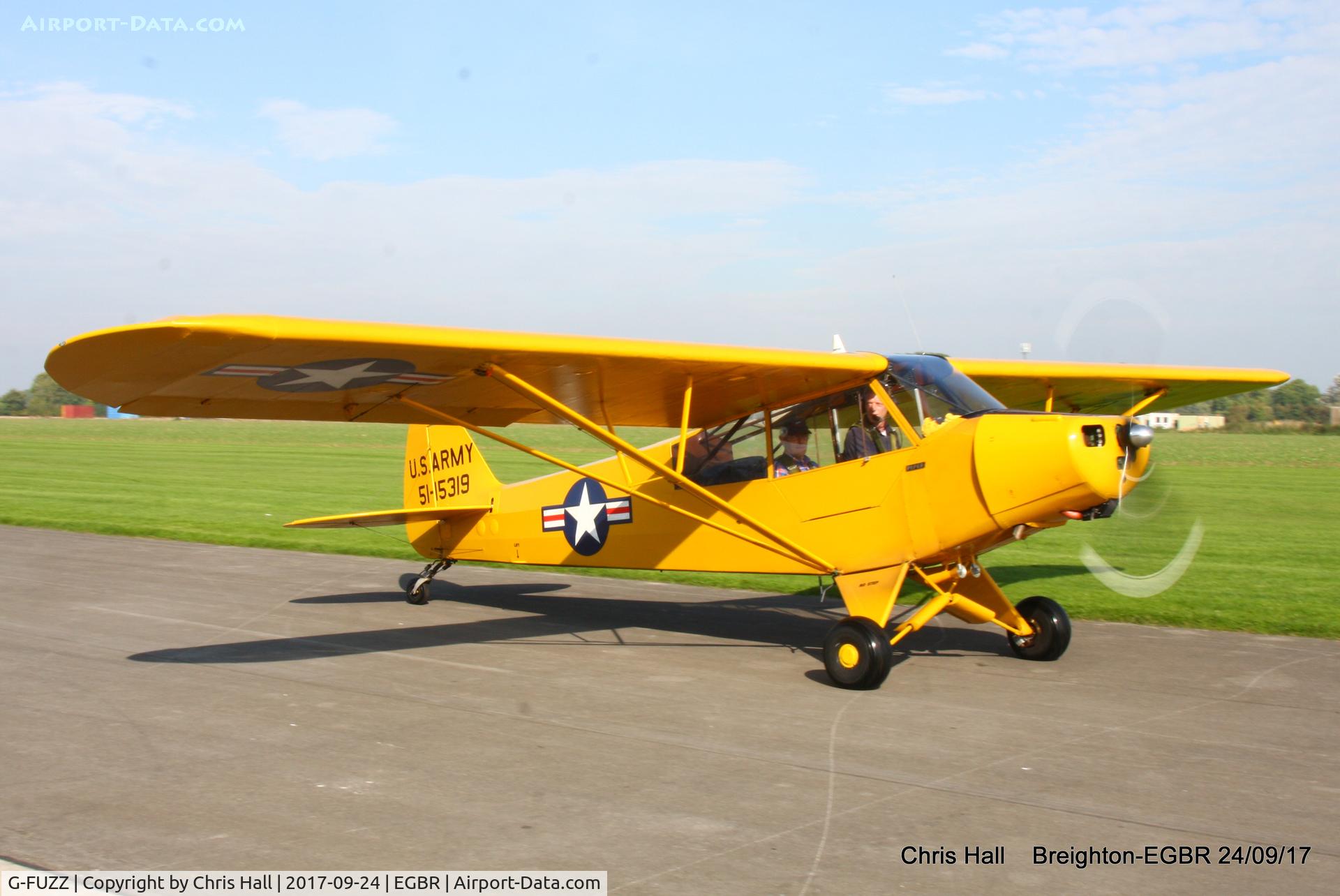 G-FUZZ, 1951 Piper L-18C Super Cub (PA-18-95) C/N 18-1016, at Breighton