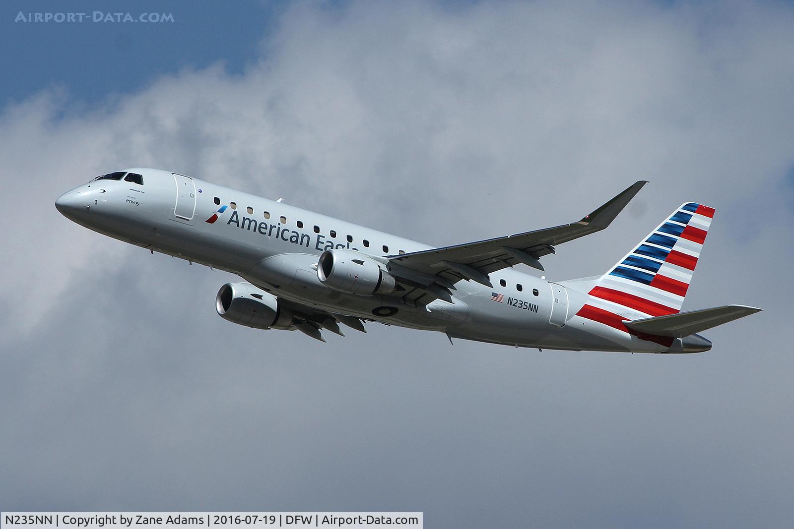 N235NN, 2016 Embraer 175LR (ERJ-170-200LR) C/N 17000567, Departing DFW Airport