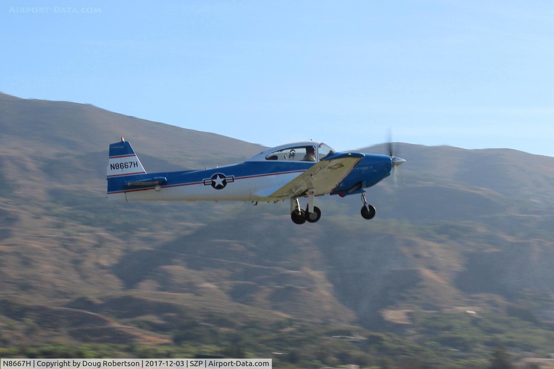 N8667H, 1947 North American Navion C/N NAV-4-667, 1947 North American NAVION, Continental IO-520 285 Hp upgrade, another takeoff climb Rwy 22, gives Young Eagles flights