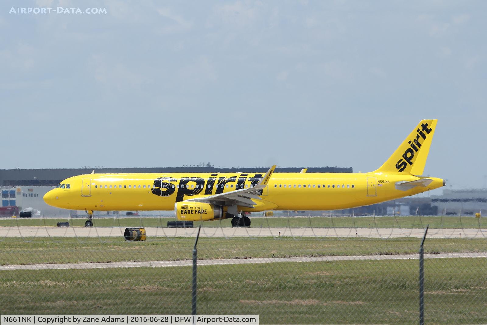 N661NK, 2015 Airbus A321-231 C/N 6867, Arriving at DFW Airport
