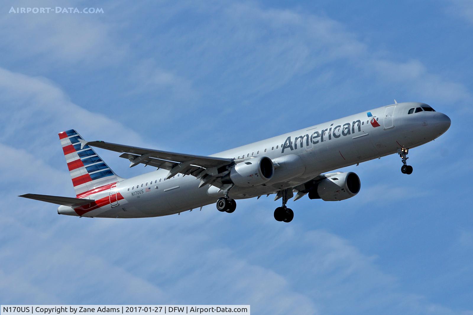 N170US, 2001 Airbus A321-211 C/N 1462, Arriving at DFW Airport