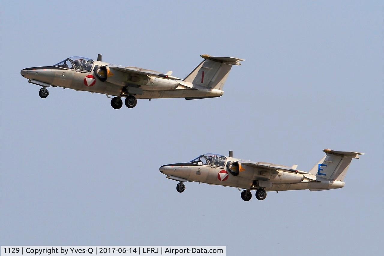 1129, Saab 105OE C/N 105429, Saab 105OE, Take off rwy 26, Landivisiau Naval Air Base (LFRJ) Tiger Meet 2017