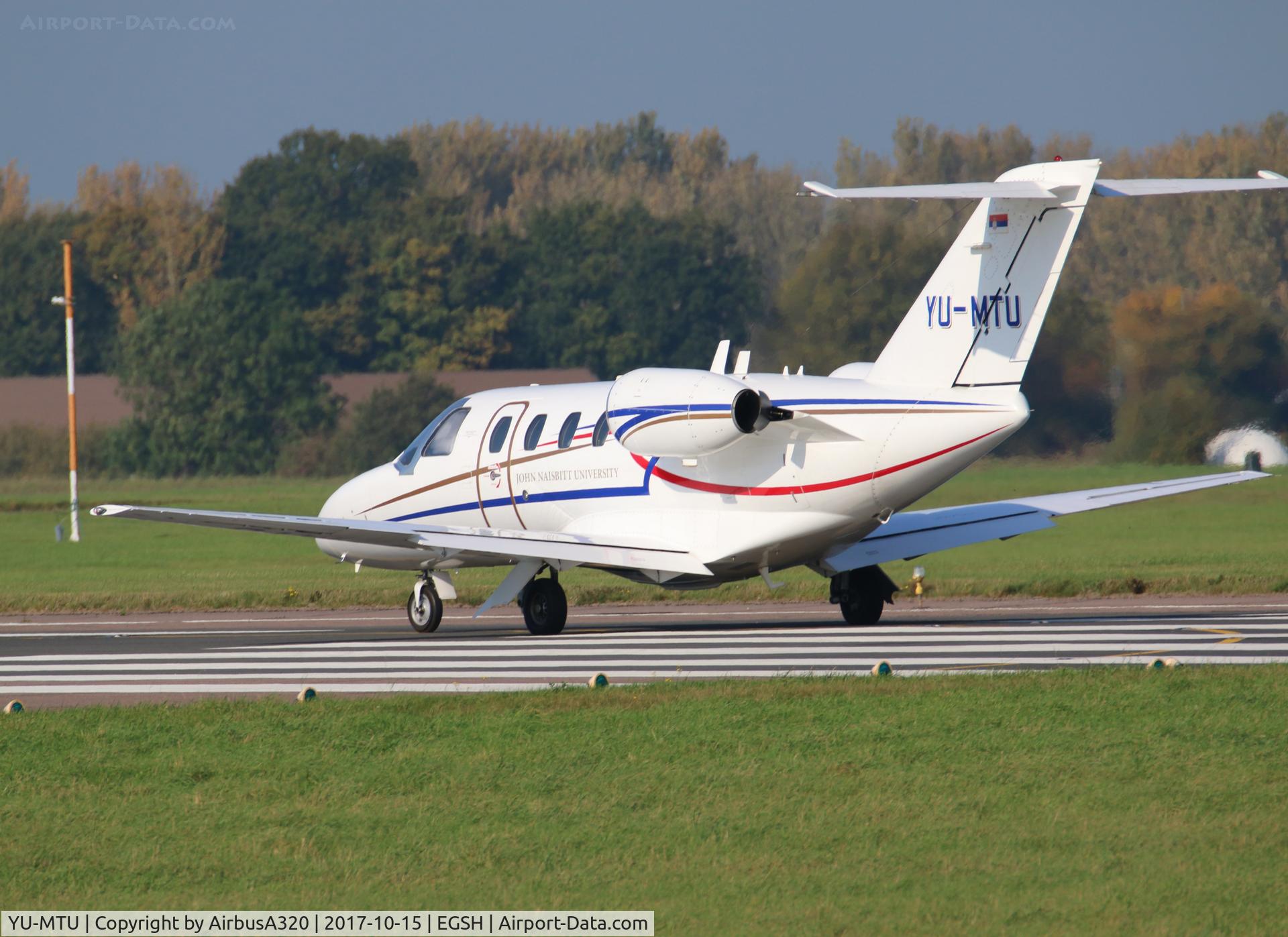 YU-MTU, 1998 Cessna 525 CitationJet CJ1 C/N 525-0295, departing Rwy 27 at NWI