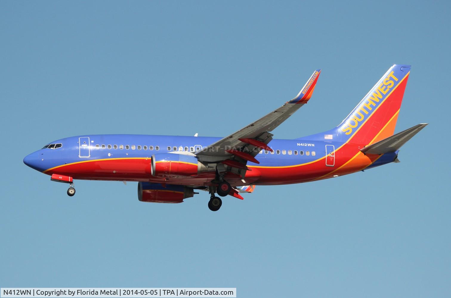 N412WN, 2001 Boeing 737-7H4 C/N 29818, Southwest