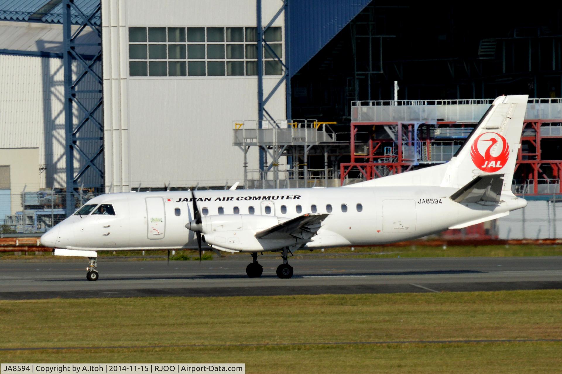 JA8594, 1996 Saab 340B C/N 340B-399, on runway 32R