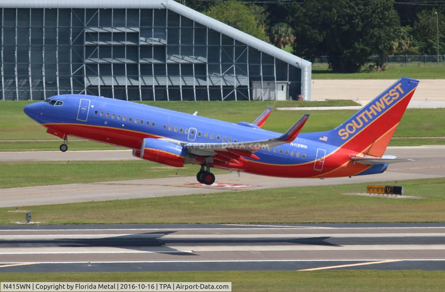 N415WN, 2001 Boeing 737-7H4 C/N 29836, Southwest