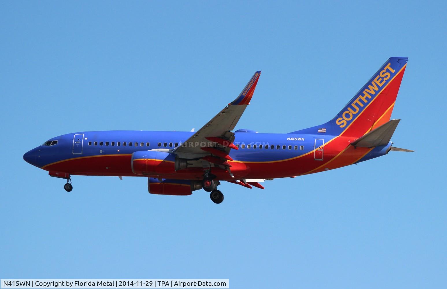 N415WN, 2001 Boeing 737-7H4 C/N 29836, Southwest