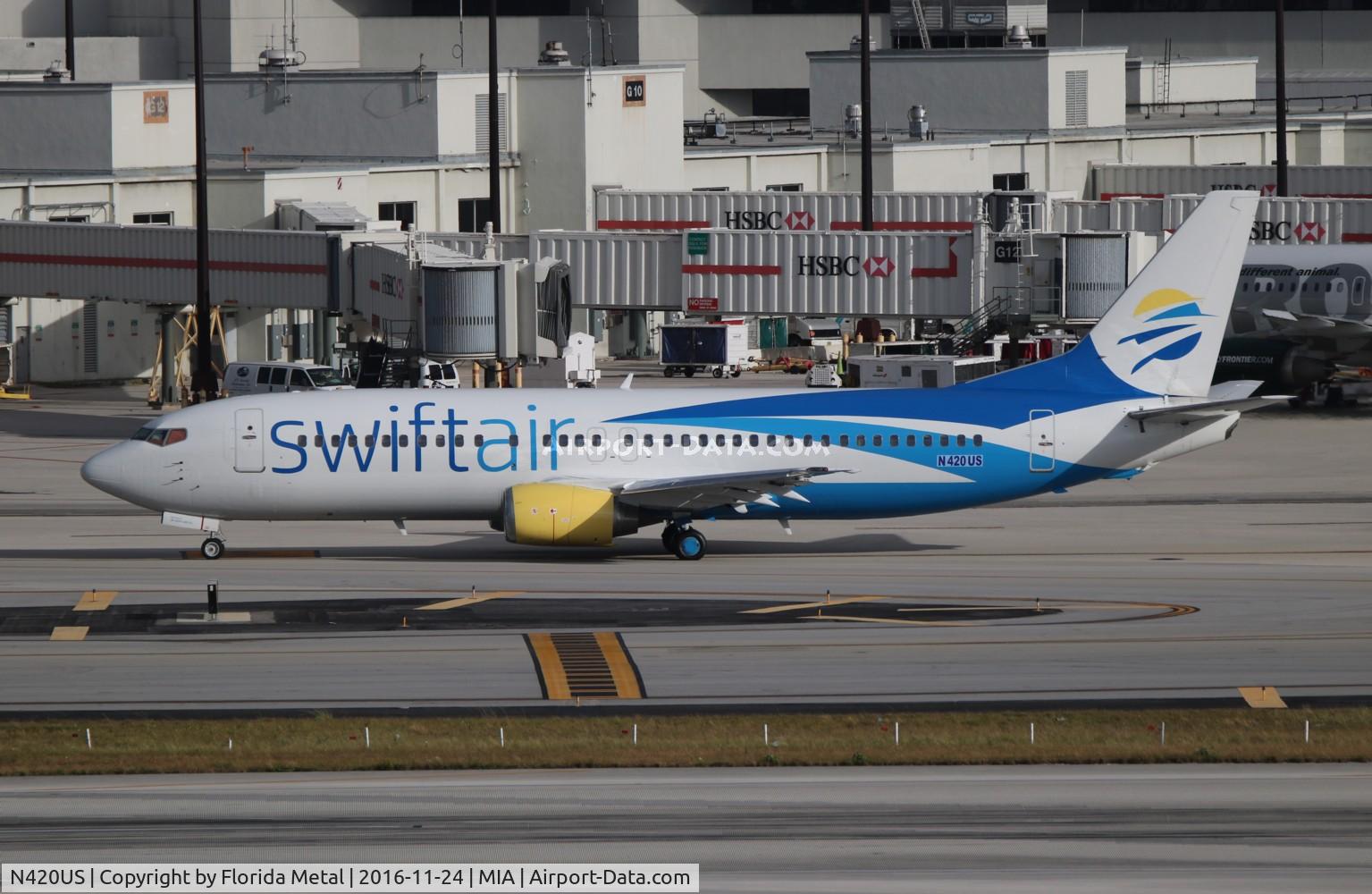 N420US, 1989 Boeing 737-401 C/N 23987, Swift Air