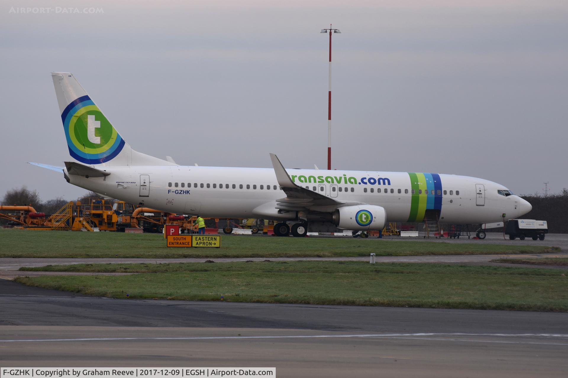 F-GZHK, 2014 Boeing 737-8K2 C/N 37790, Parked at Norwich.
