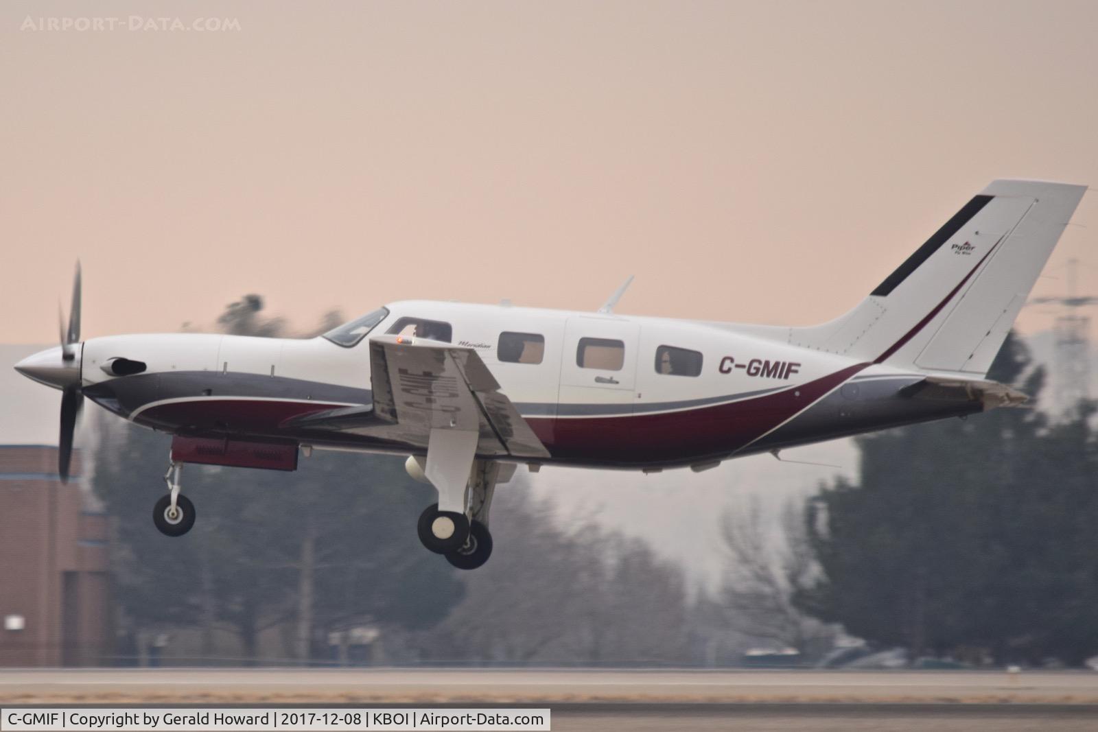 C-GMIF, 2008 Piper PA-46-500TP Malibu Meridian C/N 4697374, Take off from RWY 10L.