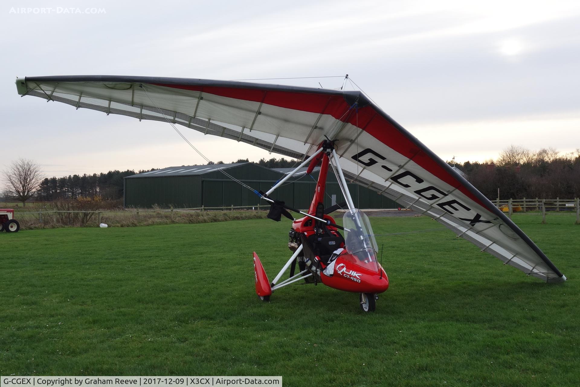 G-CGEX, 2009 P&M Aviation Quik GT450 C/N 8491, Parked at Northrepps.
