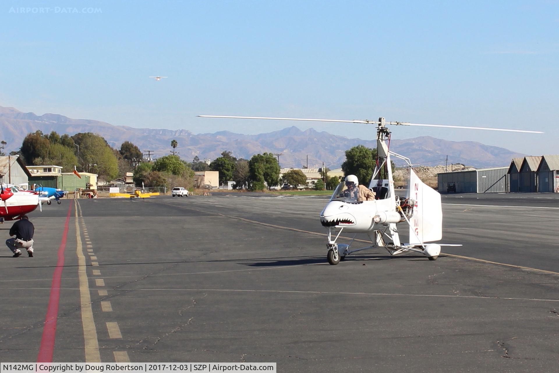 N142MG, 1999 Givans Mark E Predator C/N 1, 1999 Givans PREDATOR Mk1 powered autogyro, Lycoming O-320-B1A 160 Hp pusher upgrade, one-off design and build by an A&P, taxi after short landing