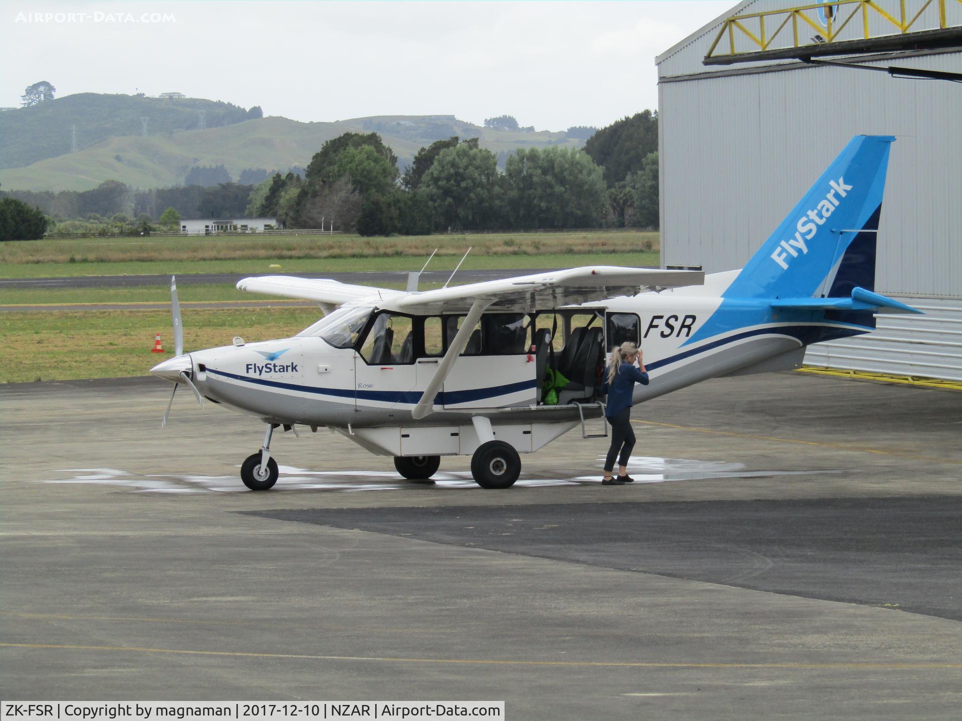 ZK-FSR, Gippsland GA-8 Airvan C/N GA8-06-099, on apron - just back from flight