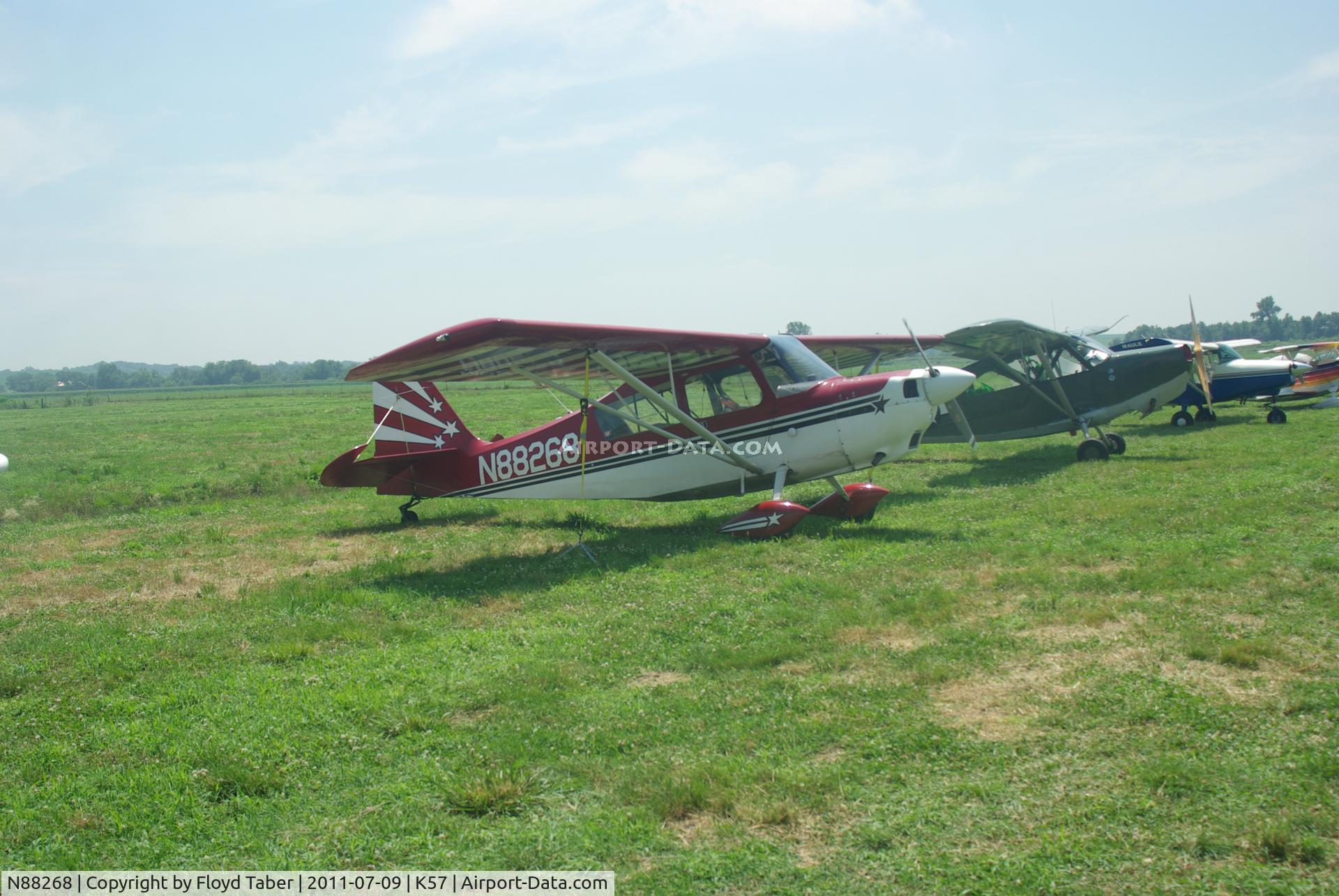 N88268, 1974 Bellanca 8KCAB Decathlon C/N 166-75, At the Flying Wingnuts Airshow in Tarkio Missouri