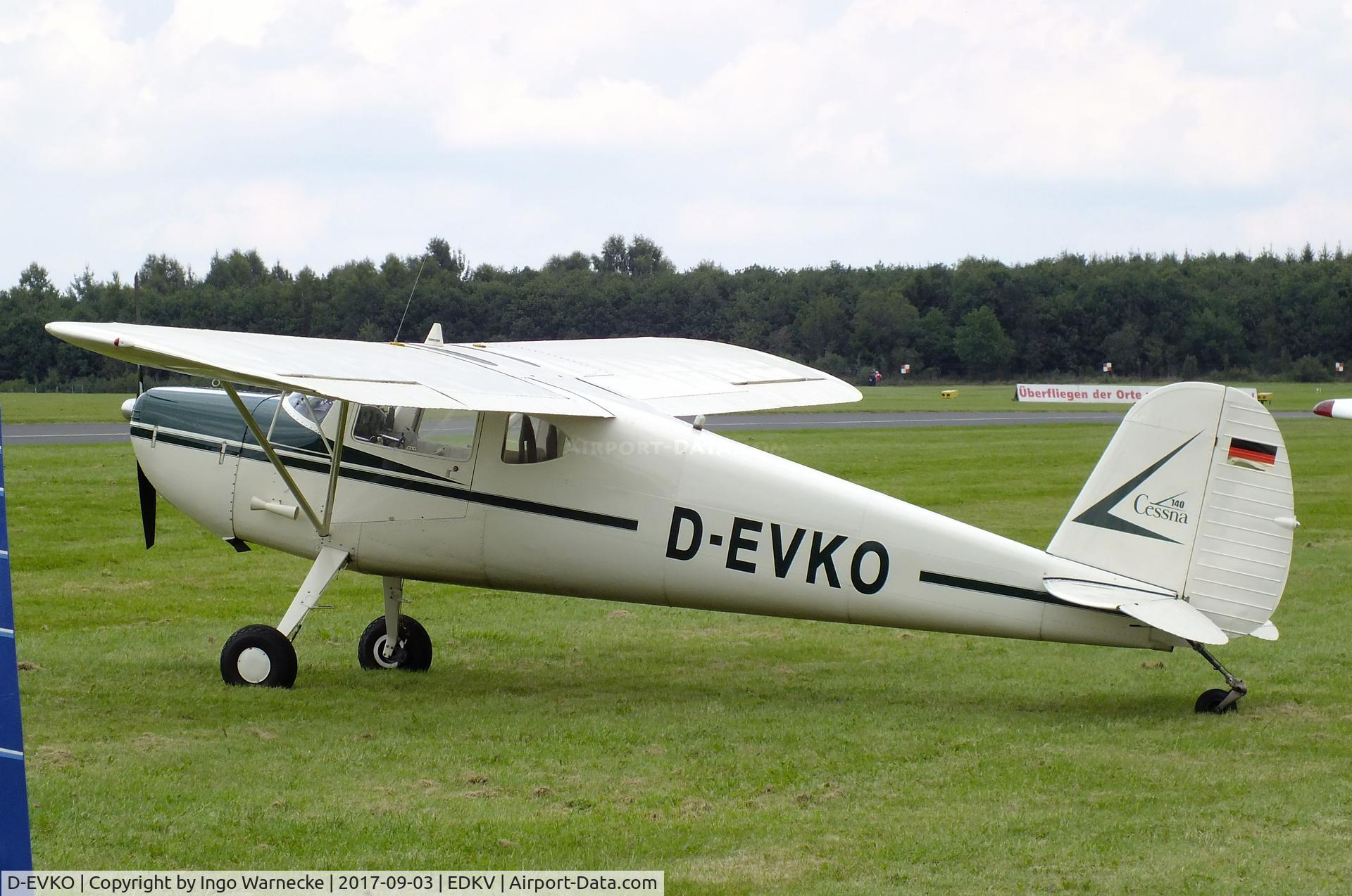 D-EVKO, 1946 Cessna 140 C/N 8936, Cessna 140 at the Dahlemer Binz 60th jubilee airfield display