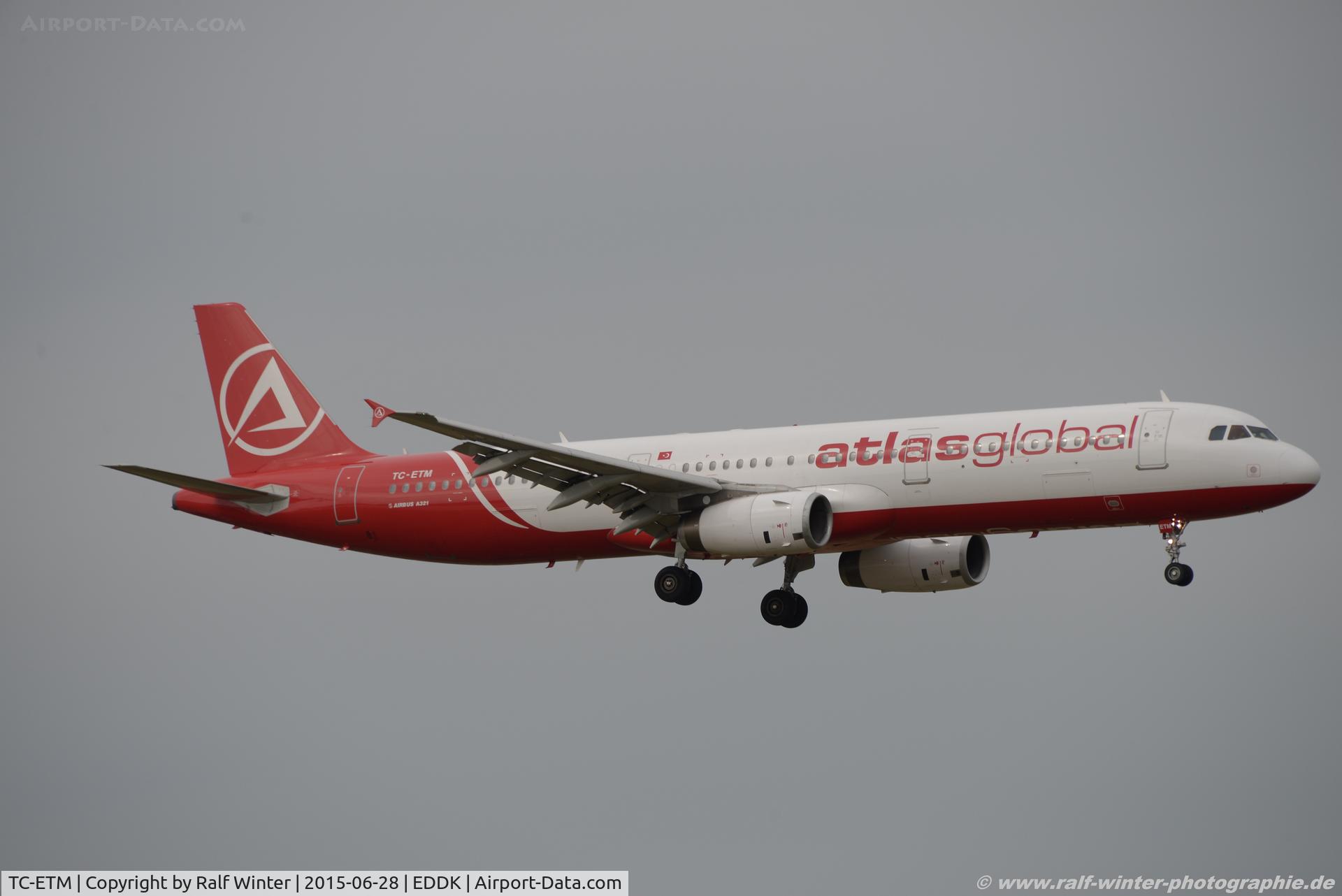 TC-ETM, 1996 Airbus A321-131 C/N 604, Airbus A321-131 - KK KKK Atlasjet International - 604 - TC-ETM - 28.06.2015 - CGN