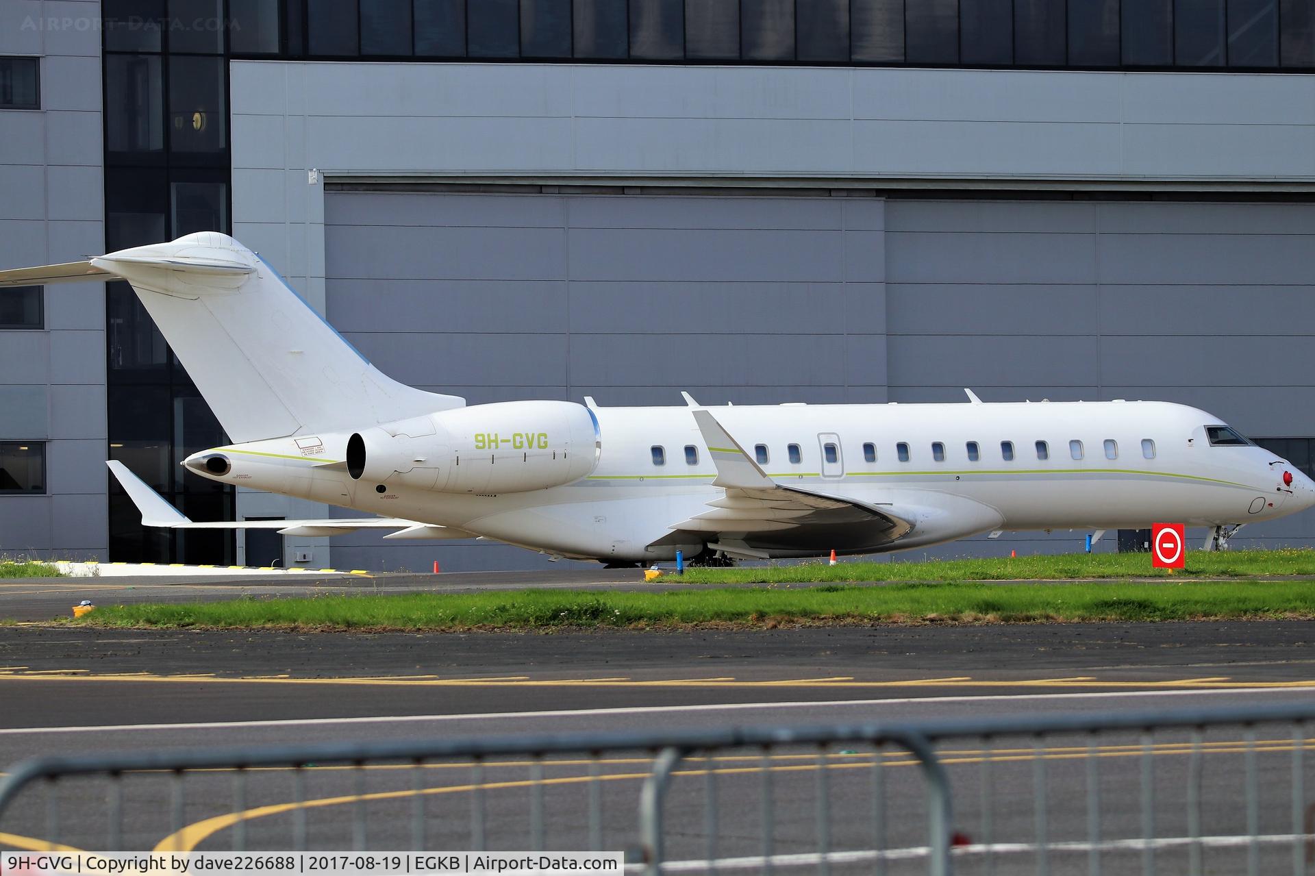 9H-GVG, 2011 Bombardier BD-700-1A10 Global 6000 C/N 9470, 9H-GVG at Biggin Hill