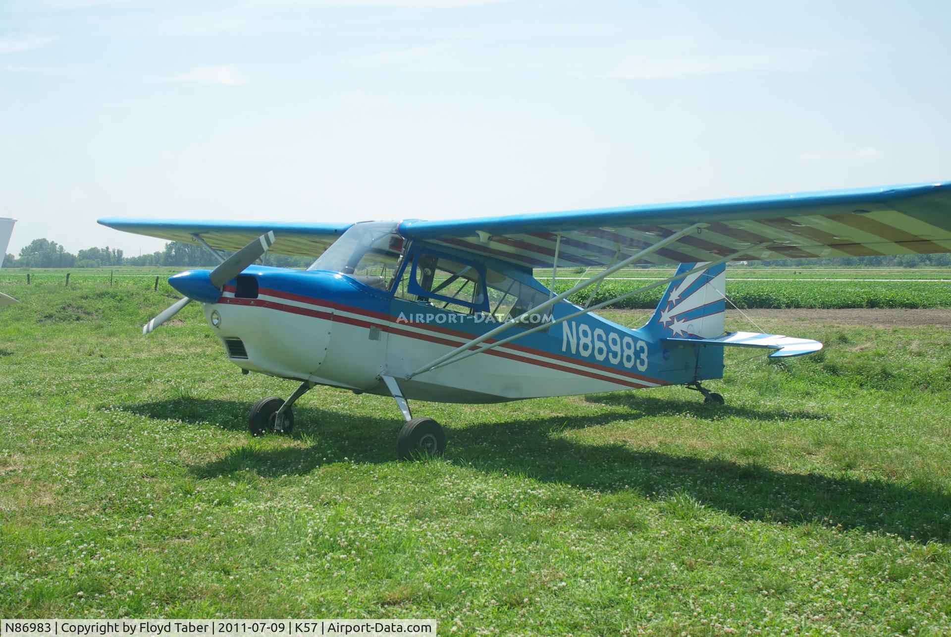 N86983, 1974 Bellanca 7ECA Citabria C/N 1031-74, At the Flying Wingnuts Airshow in Tarkio Missouri