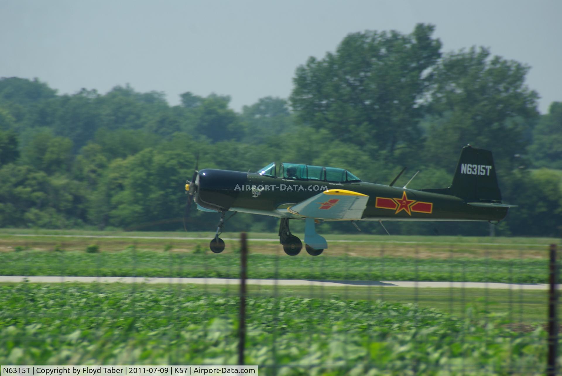N6315T, 1968 Nanchang CJ-6A C/N 2332045, At the Flying Wingnuts Airshow in Tarkio Missouri