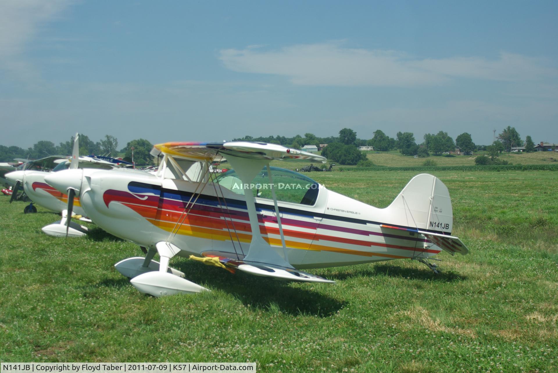 N141JB, Christen Eagle II C/N 9-28-56, At the Flying Wingnuts Airshow in Tarkio Missouri