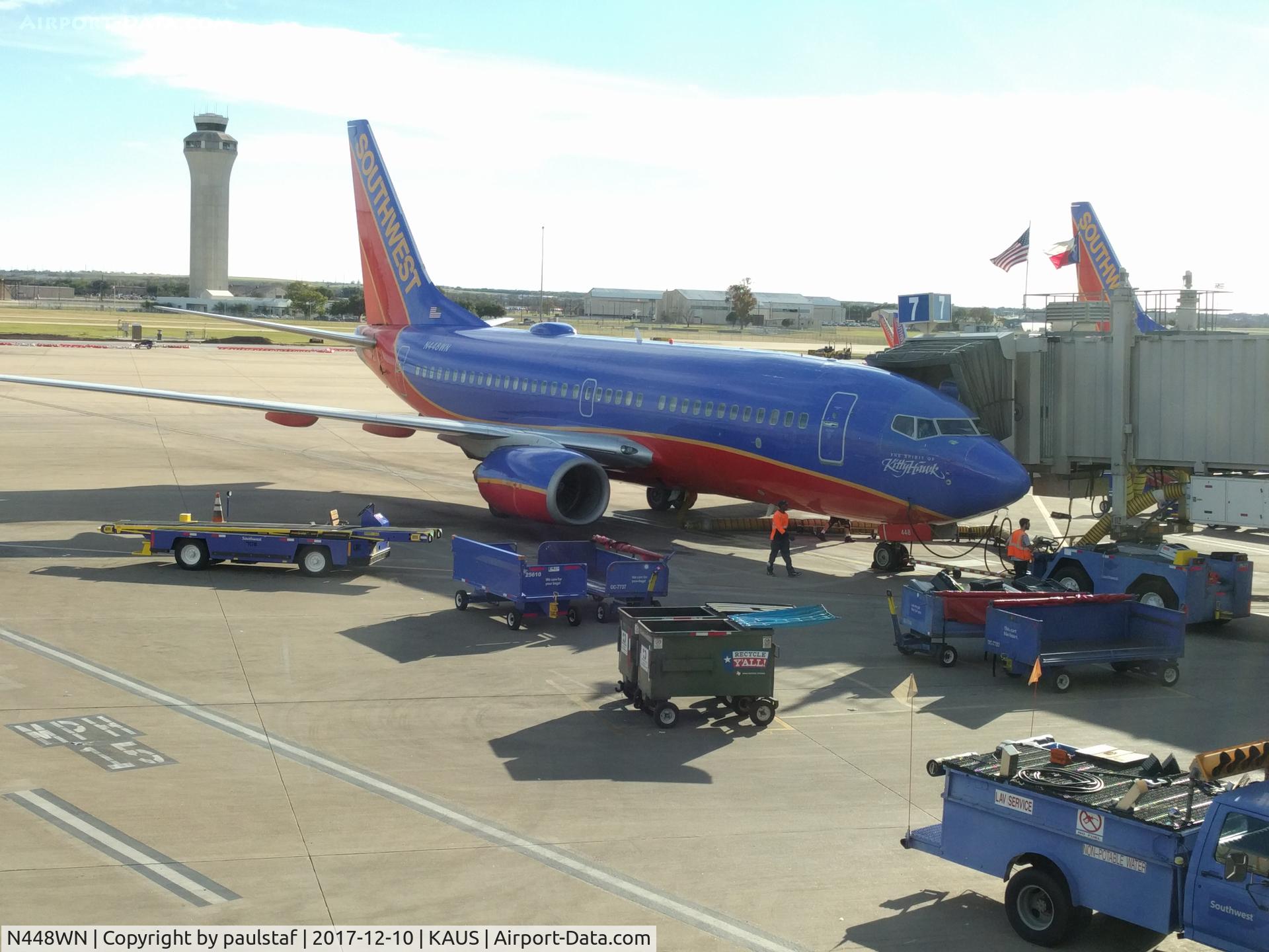 N448WN, 2003 Boeing 737-7H4 C/N 33721, Gate 7 Austin Bergstrom Airport KAUS