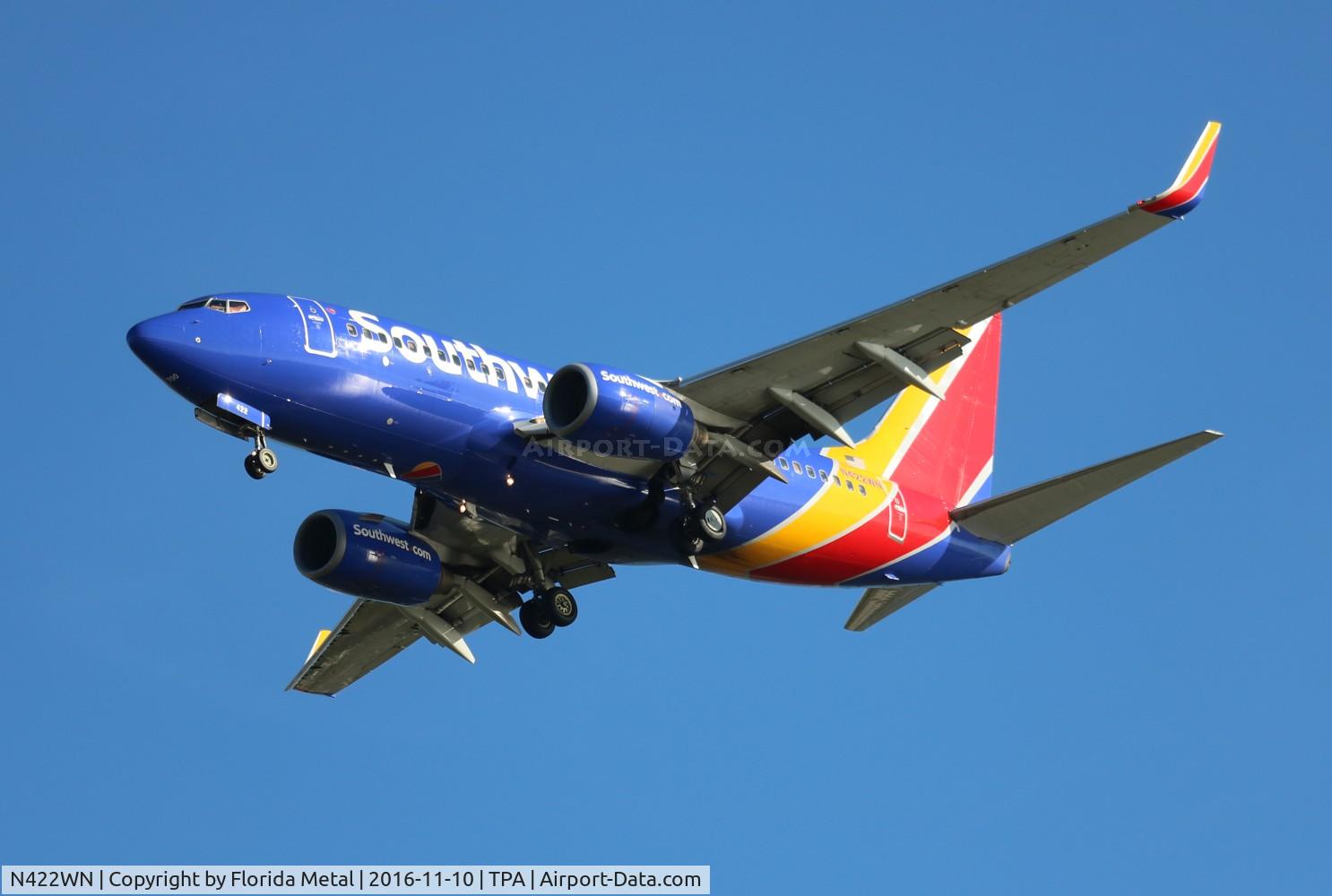 N422WN, 2002 Boeing 737-7H4 C/N 29826, Southwest